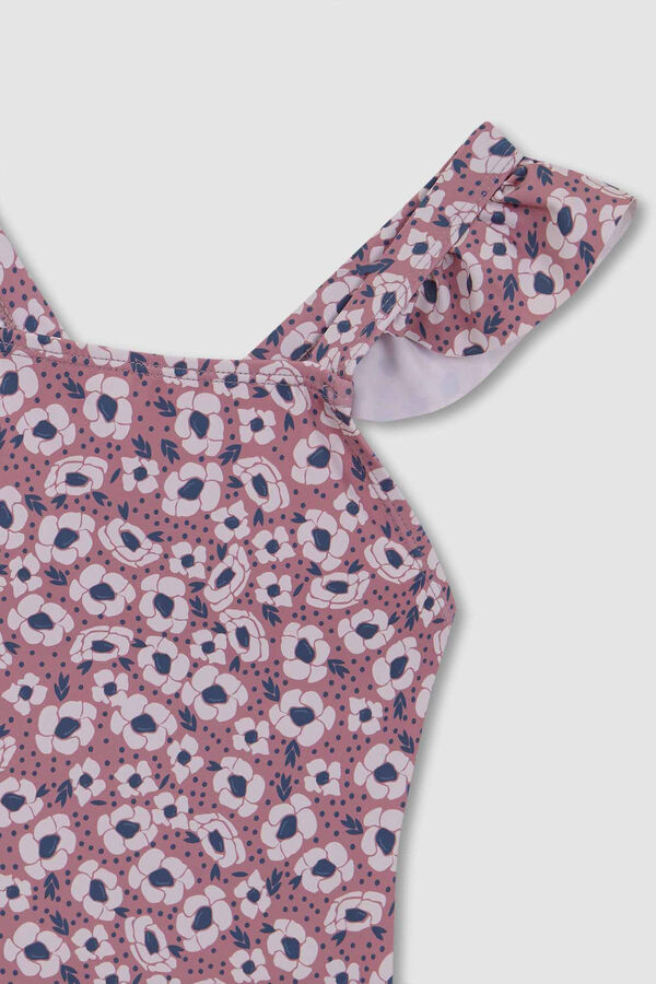 Gocco Traje De Ba&ntilde;o Estampado Flor Grande Rosa rosa