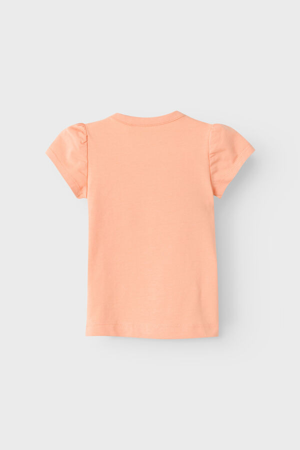 Womensecret Camiseta de bebé niña de manga corta con abertura en el hombro rojo