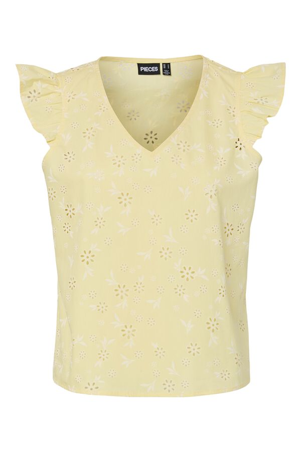 Pieces top pico volante amarillo