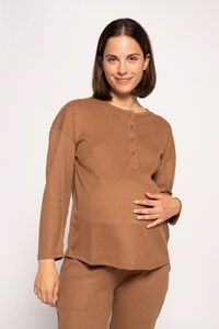 Ohma! T-shirt amamentação home tecido canvas