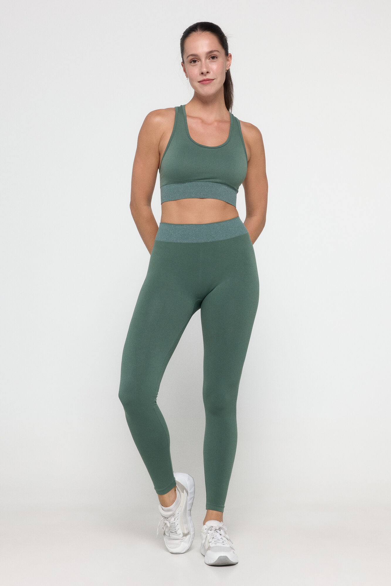 Only Play Legging com detalhe met&aacute;lico na cintura