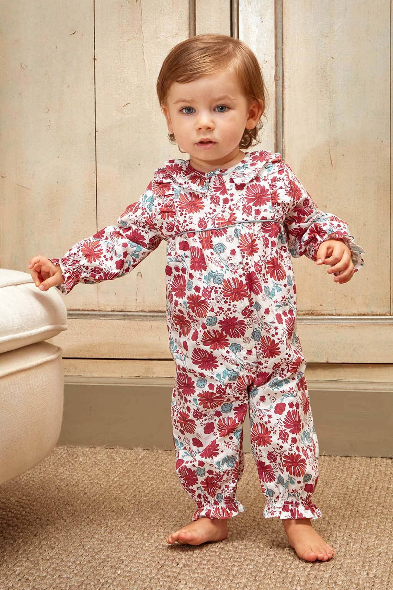 Gocco Pijama con estampado de flores rosa