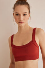 Women'secret Top seamless canal&eacute; rojo naranja