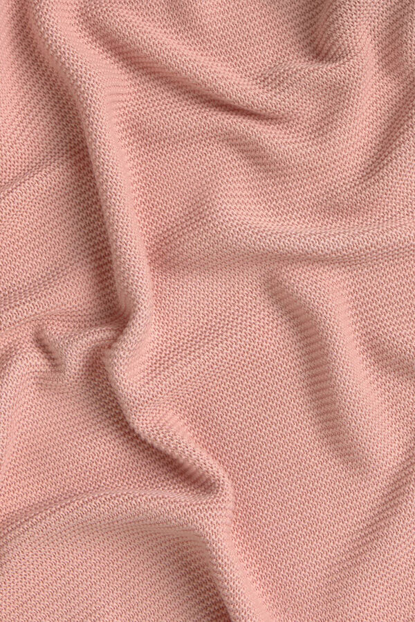 Textura Xadrez de tric&ocirc; de algod&atilde;o org&acirc;nico rosa