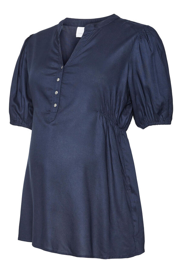 Mamalicious Top manga 2/4 dupla função azul