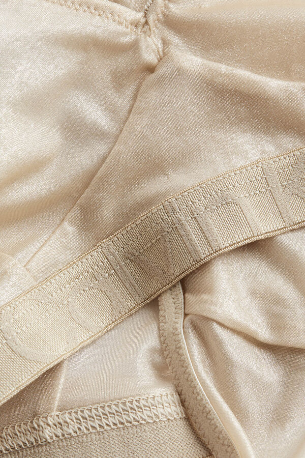Calvin Klein Tanga de renda Intrinsic bege