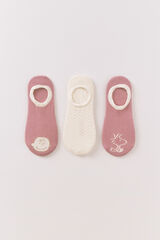 Women'secret Pacote com 3 meias Snoopy rosa rosa