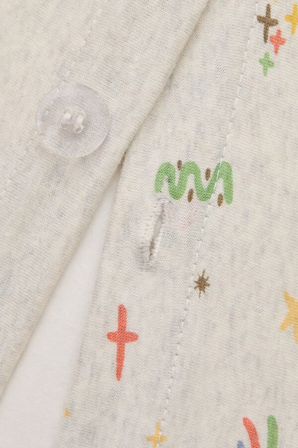 Textura Capa de edredão com malha arco-íris e estrelas cinzento