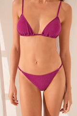 Women'secret Braga bikini clásica tiras brillo rosa morado/lila