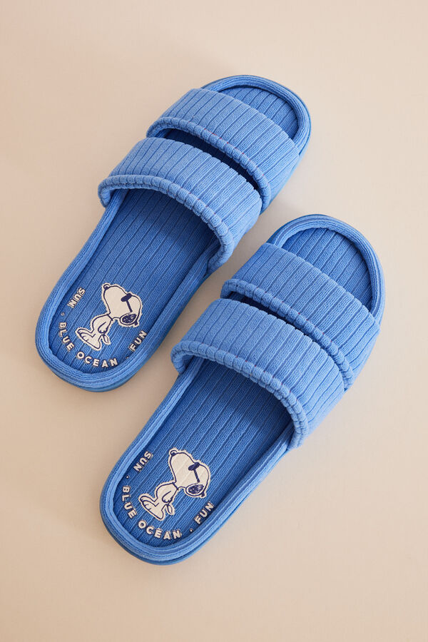 Women'secret Chinelos de quarto azul Snoopy azul
