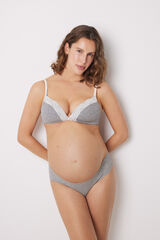 Women'secret CHARMING Suti&atilde; ' maternity' triangular cinza cinzento