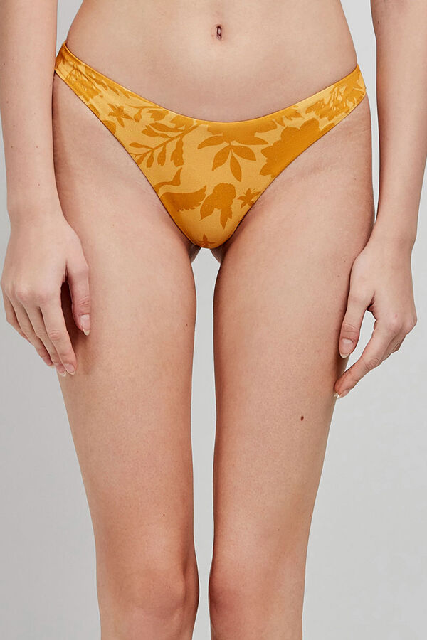 Gisela Braga bikini brasile&ntilde;a estampada amarilla amarillo