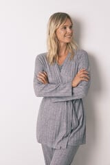 Women'secret Robe midi de malha cinza cinzento