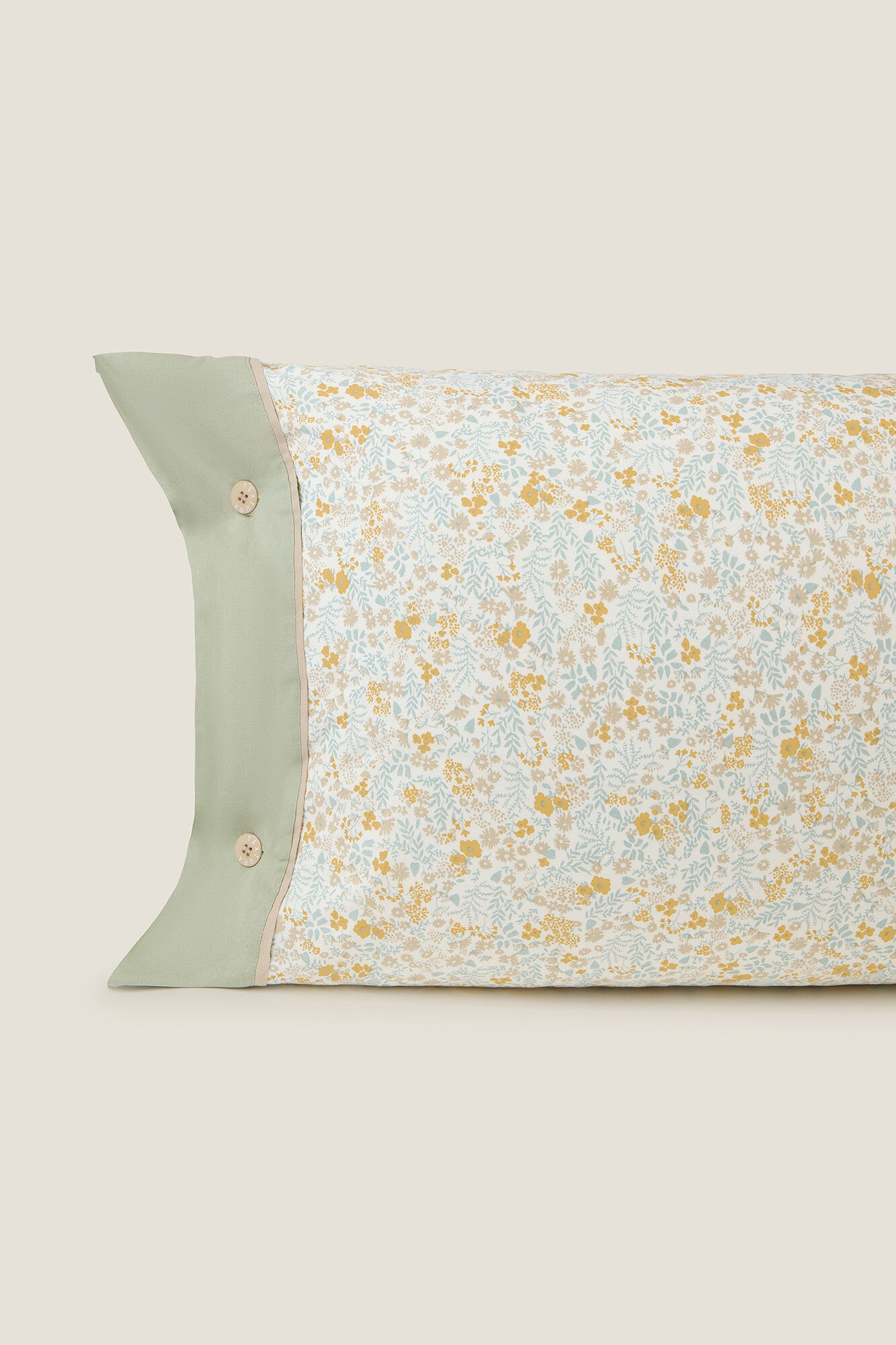 Textura Funda almohada algod&oacute;n flores