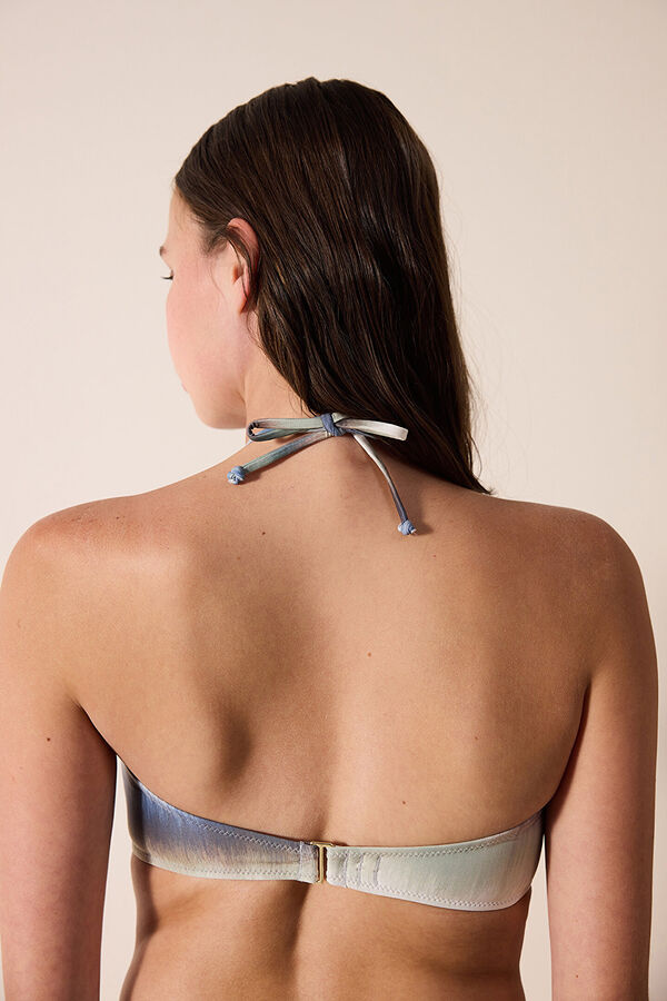 Penti Top de biqu&iacute;ni bandeau estampado estampado