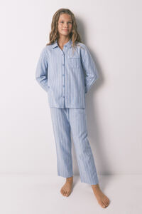 Women'secret Pijama infantil camisa &agrave;s riscas, 100% algod&atilde;o