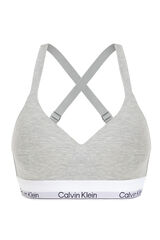 Calvin Klein bralette com logo CK cinzento
