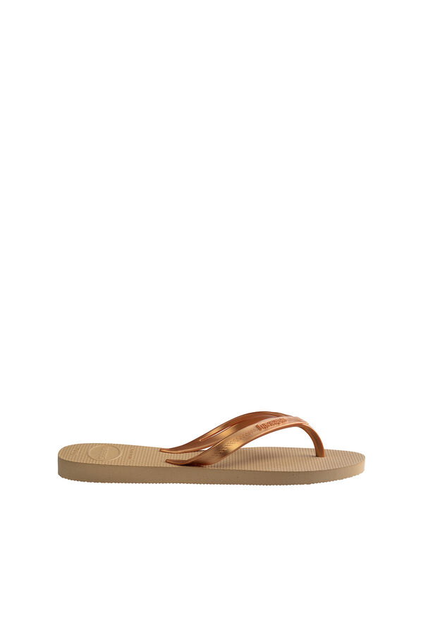 Havaianas Chinelos Hav. Eleg&acirc;ncia Ouro/Mostarda estampado