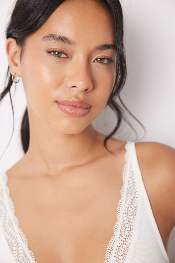 Women'secret FANTASTIC Sujetador triangular halter algod&oacute;n marfil marfil