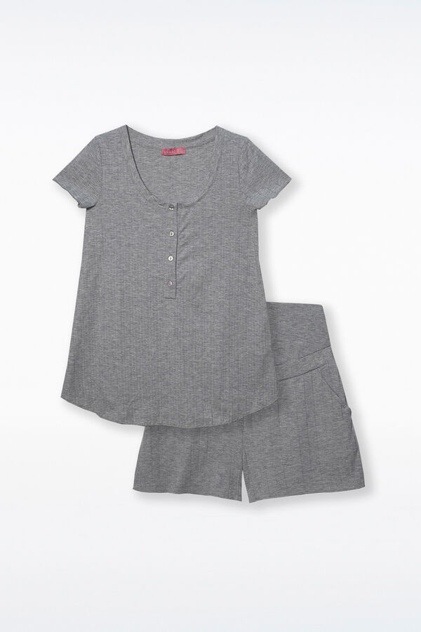 Ohma! Conjunto de pijama premam&aacute;  gris