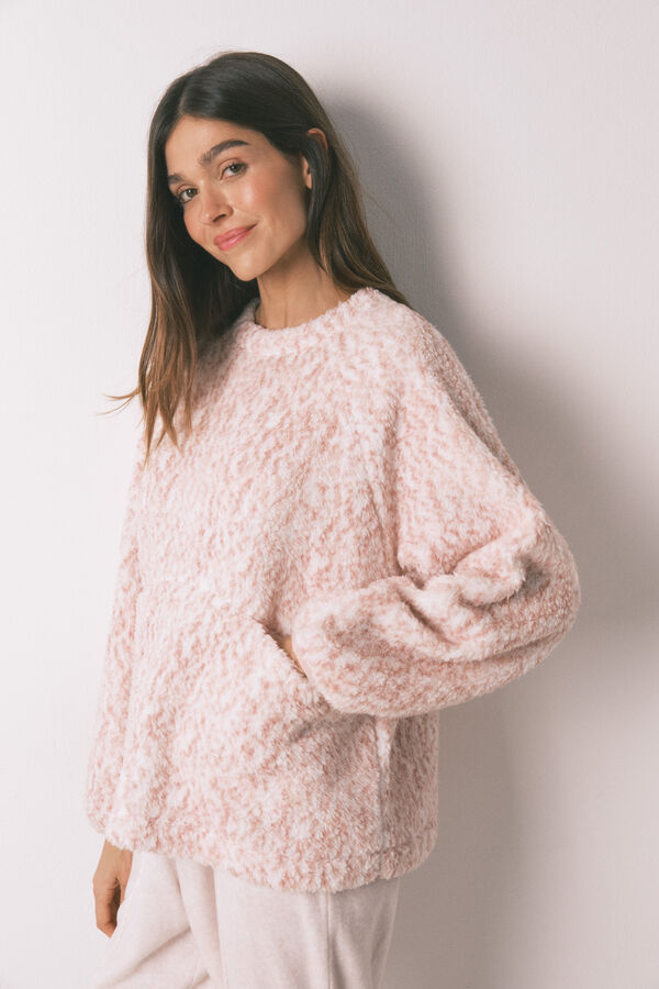 Women'secret Pijama comprido pelo rosa rosa