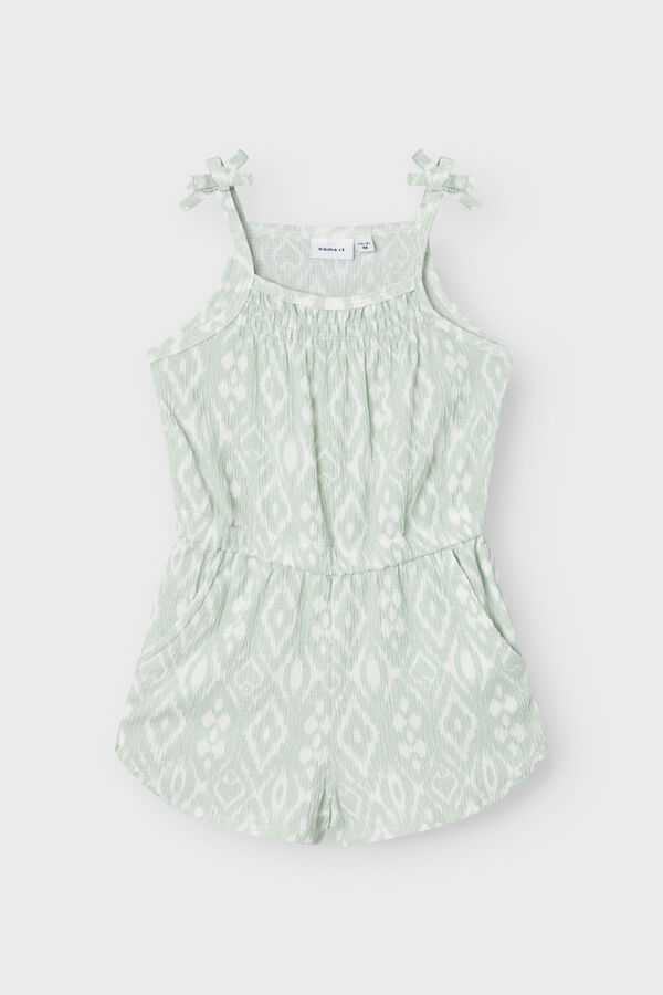 Name it Fato-macaco de tirantes impressos verde