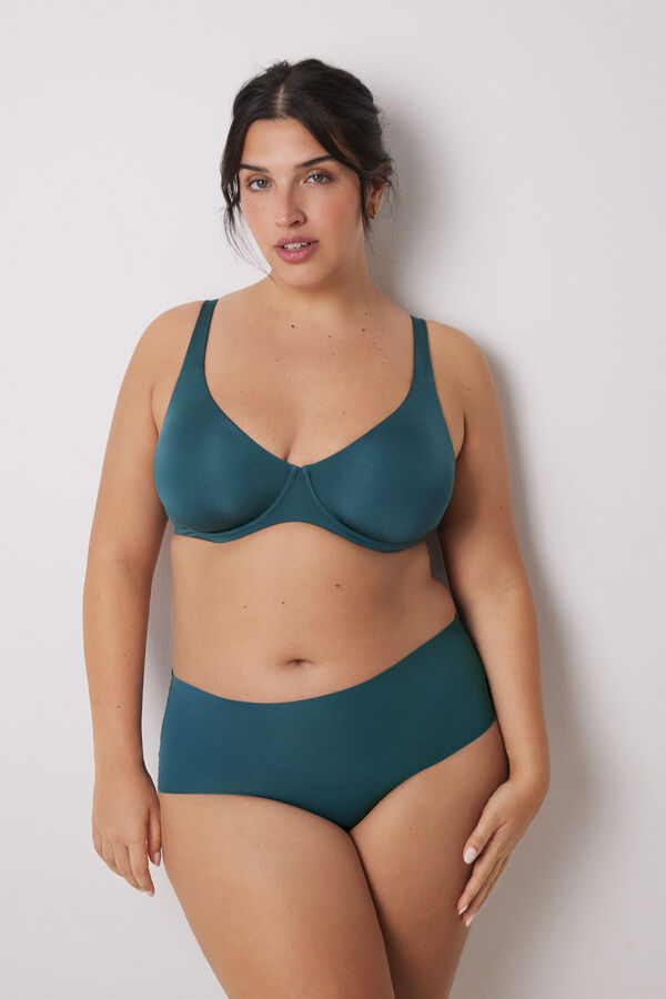 Women'secret Suti&atilde; de microfibra verde PRETTY cl&aacute;ssico verde