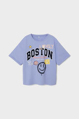 Name it T-shirt menina HAPPY rosa