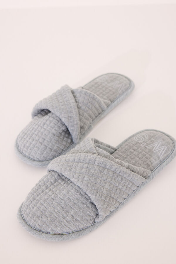 Women'secret Zapatillas casa acolchadas gris gris