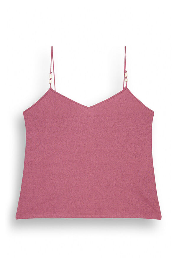 Women'secret Camiseta tirantes textura granate burdeos