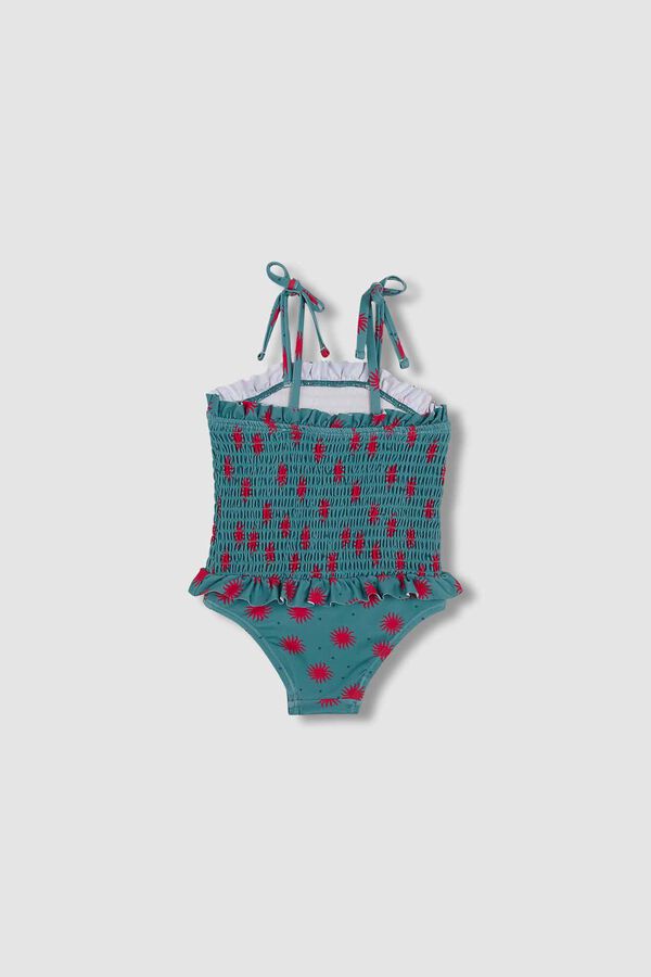 Gocco Ba&ntilde;ador smock de soles azul claro turquesa