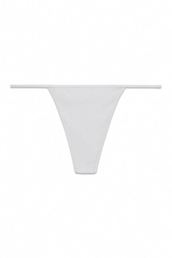 HI&BYE Tanga plateado Seamless lurex gris