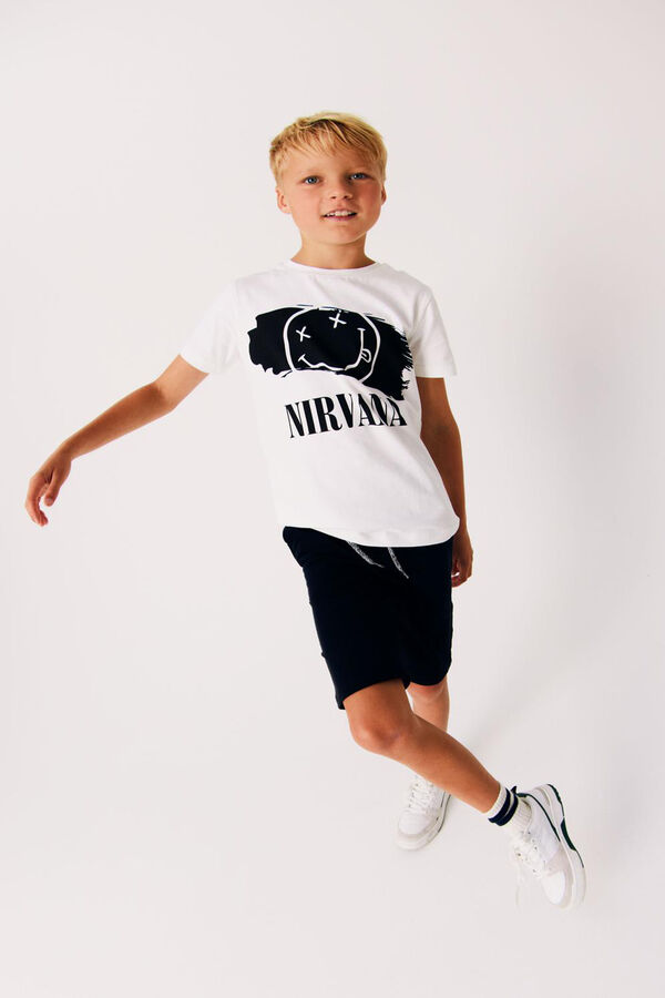 Name it Camiseta ni&ntilde;o Nirvana blanco