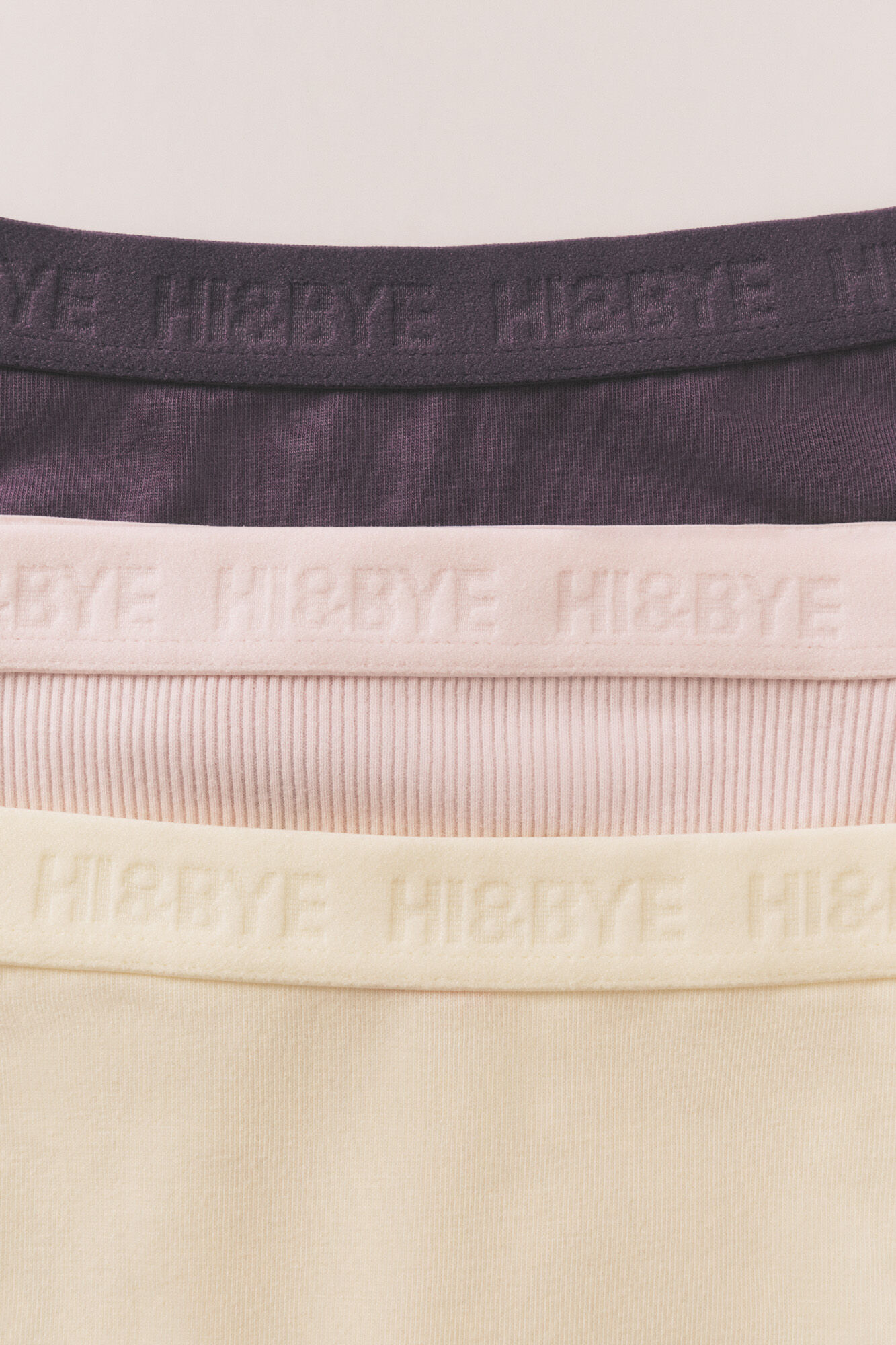 HI&BYE Pack de 3 cuecas cl&aacute;ssicas roxas, rosas e amarelas