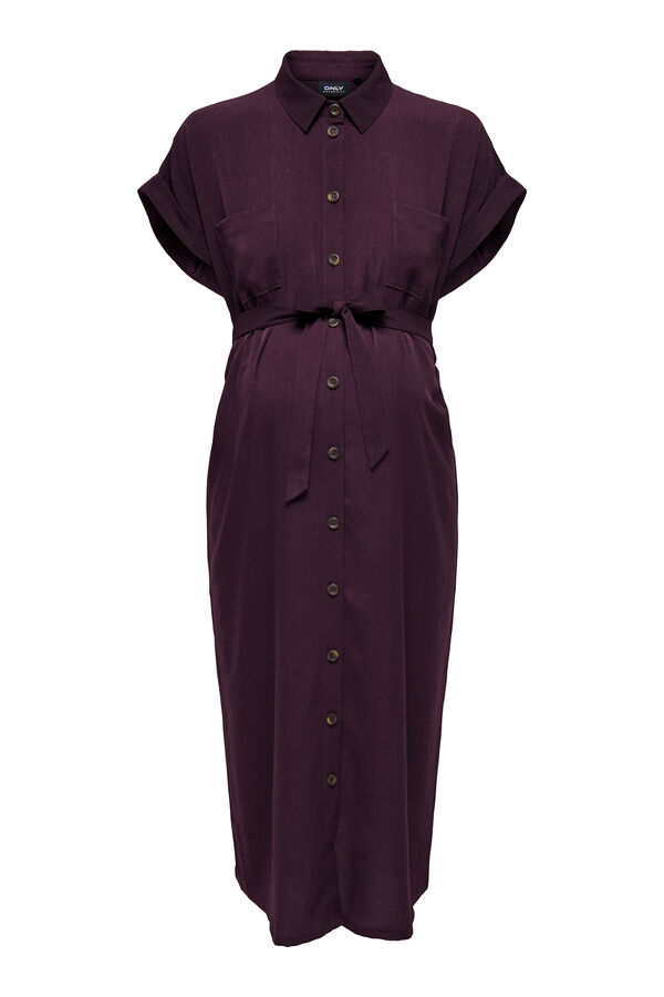 Only Maternity Vestido midi camiseiro maternity rosa