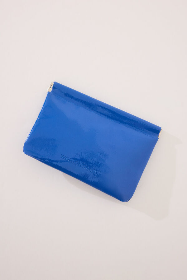 Women'secret Mini monedero charol azul azul