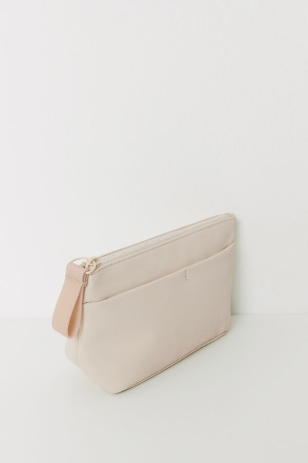 Women'secret Bolsa pequena de borracha bege cru
