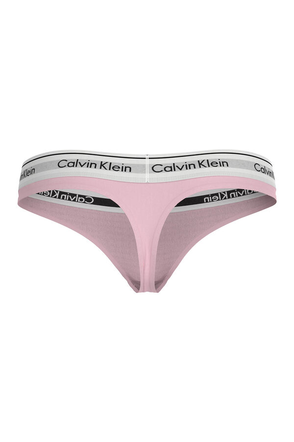 Calvin Klein Calcinha fio dental Calvin Klein rosa com logo rosa