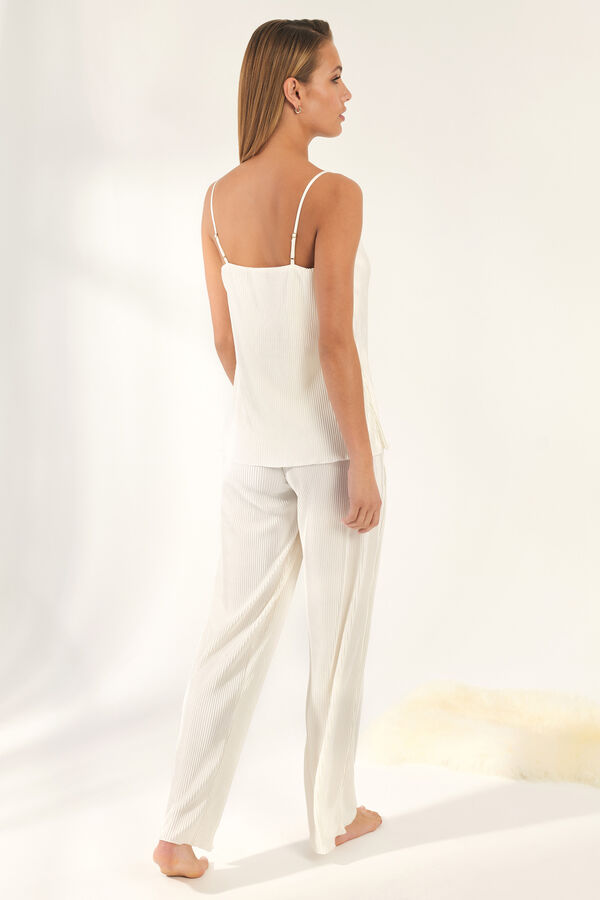 Promise Pijama lencero largo sat&eacute;n blanco