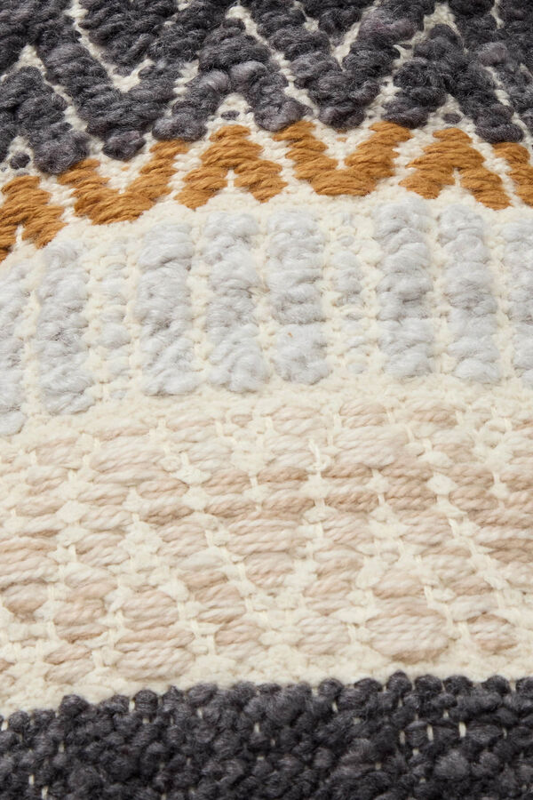 Textura Capa travesseiro bordado pompons estampado