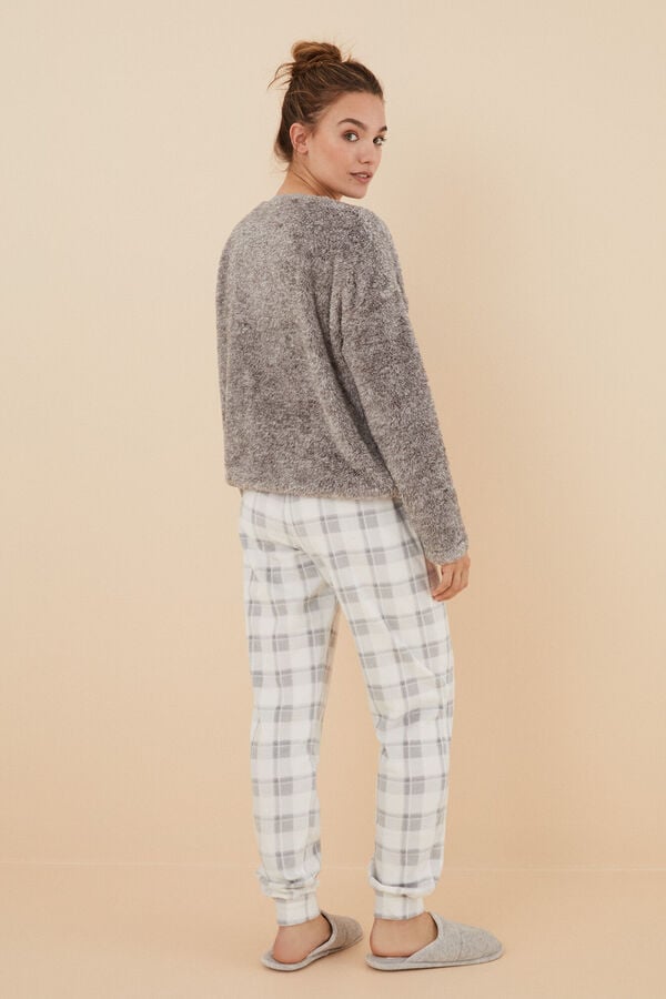 Women'secret Pijama polar Snoopy cinzento cinzento