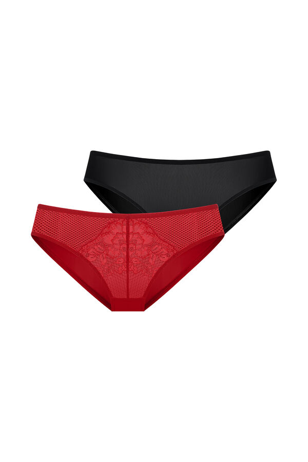 Dorina Pack 2 bragas cl&aacute;sicas rojo