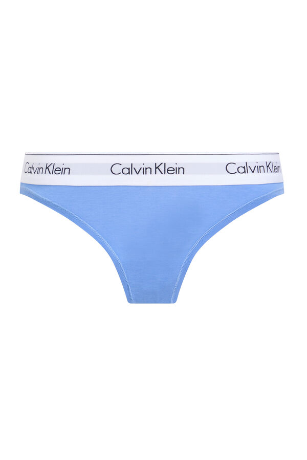 Calvin Klein Calcinha com logo Calvin Klein azul