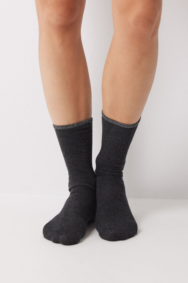 Women'secret Pack de 3 meias altas meias cinzento