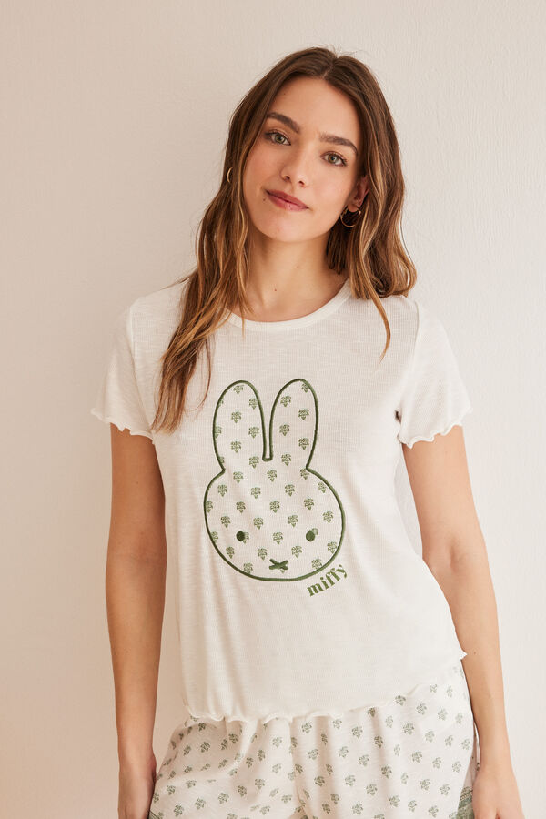 Women'secret Pijama estampado Miffy verde bege