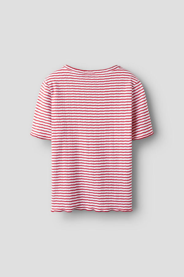 Lmtd T-shirt de manga curta em malha &agrave;s riscas rosa