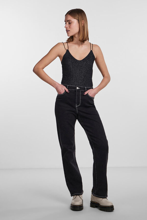 Pieces Body com glitter preto