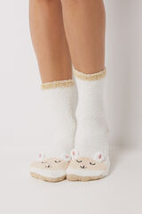 Women'secret Calcetines pelo oveja blanco