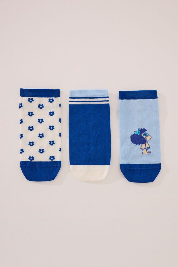 Women'secret Pacote de 3 meias curtas Mafalda estampado