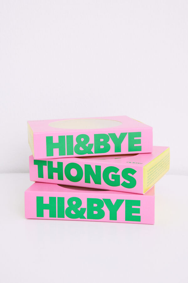 HI&BYE Pack 3 tangas algod&oacute;n marfil, rosa y marr&oacute;n multicolor